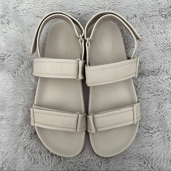 BNIB JCrew Pacific leather Marlow sandals, 7.5 dusty shell - Picture 2 of 6